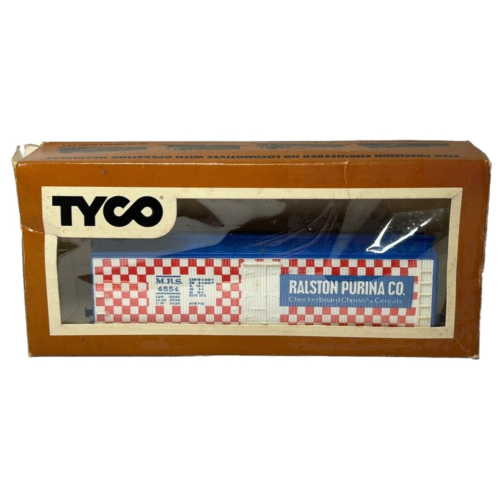 Tyco HO Ralston Purina Dog Food‎ 40' Billboard Reefer Box Car #355E With Box
